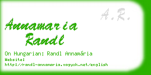 annamaria randl business card